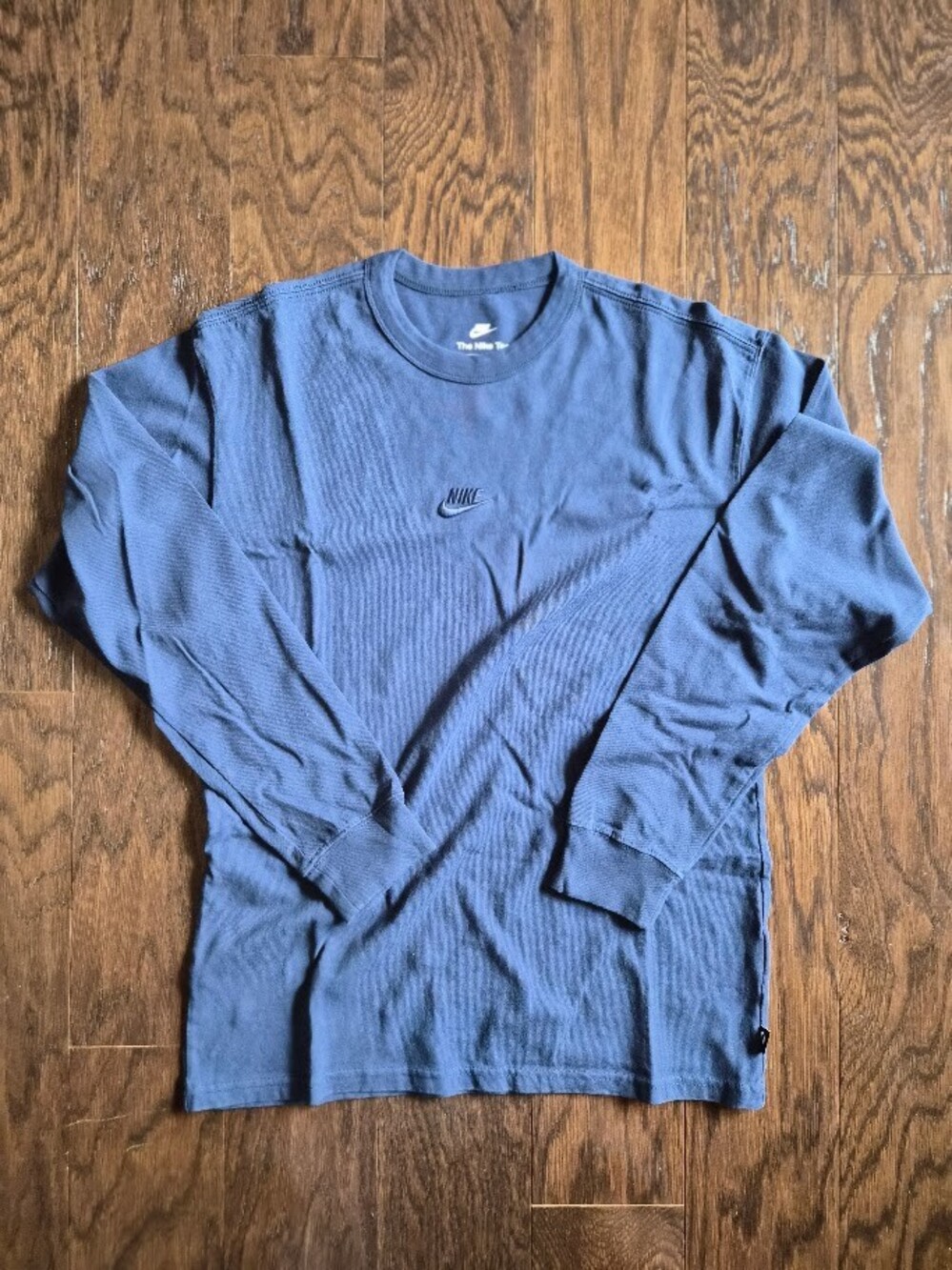 Nike Max90 Premium Essentials Long Sleeve Shirt Mens Small Blue DO7390-410